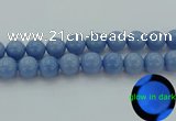 CLU108 15.5 inches 20mm round blue luminous stone beads