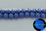 CLU117 15.5 inches 18mm round blue luminous stone beads