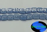 CLU156 15.5 inches 20*20mm square blue luminous stone beads