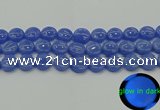 CLU173 15.5 inches 14mm flat round blue luminous stone beads