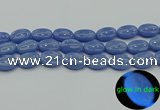 CLU184 15.5 inches 15*20mm oval blue luminous stone beads