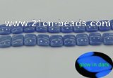 CLU194 15.5 inches 16*16mm square blue luminous stone beads