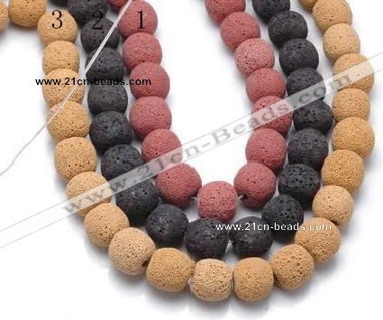 CLV07 14 inch 13mm ball shape natural lava loose beads wholesale