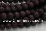 CLV201 15.5 inches 8mm round coffee natural lava beads wholesale