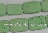 CLV303 15.5 inches 15*20mm rectangle lava beads wholesale