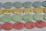 CLV306 15.5 inches 25*35mm oval lava beads wholesale