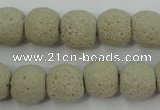 CLV354 15.5 inches 13mm ball dyed lava beads wholesale