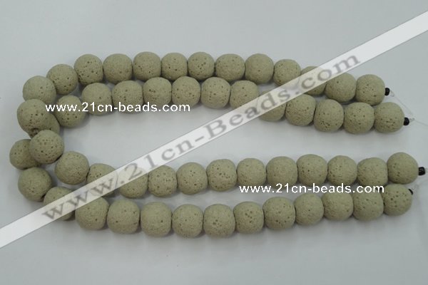 CLV356 15.5 inches 16mm ball dyed lava beads wholesale