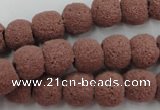 CLV361 15.5 inches 11mm ball dyed lava beads wholesale