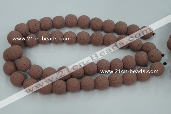 CLV364 15.5 inches 18mm ball dyed lava beads wholesale