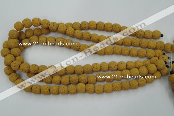 CLV368 15.5 inches 11mm ball dyed lava beads wholesale