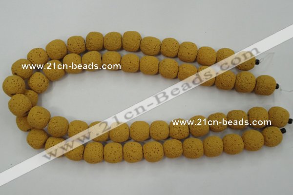 CLV372 15.5 inches 14mm ball dyed lava beads wholesale