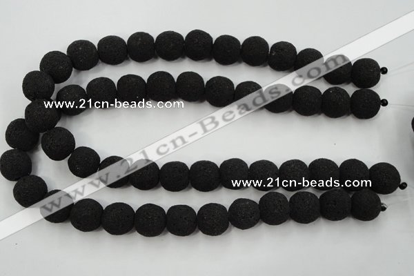 CLV382 15.5 inches 16mm ball dyed lava beads wholesale