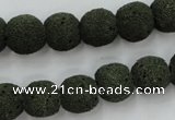 CLV385 15.5 inches 12mm ball dyed lava beads wholesale