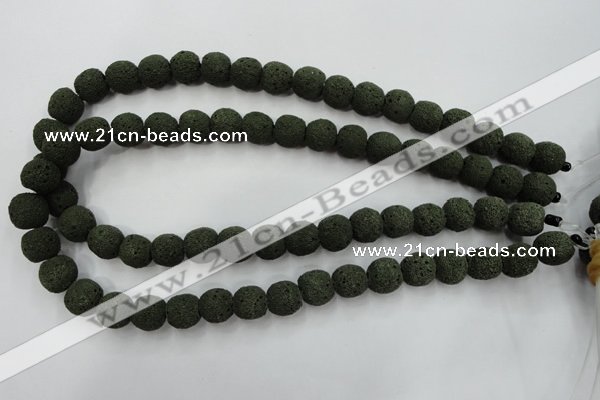 CLV385 15.5 inches 12mm ball dyed lava beads wholesale