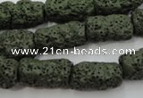 CLV396 15.5 inches 10*20mm nuggets dyed lava beads wholesale