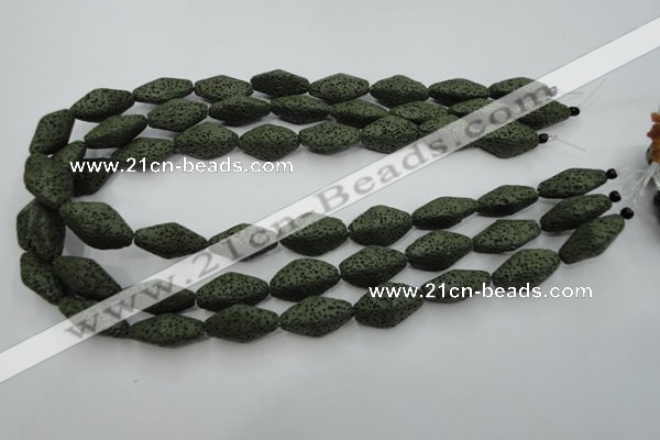 CLV397 15.5 inches 14*22mm diamond dyed lava beads wholesale