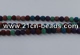 CLV522 15.5 inches 8mm round mixed lava beads wholesale