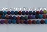 CLV524 15.5 inches 12mm round mixed lava beads wholesale