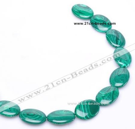 CMA04 flat oval 18*25mm imitate malachite beads Wholesale