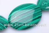 CMA06 22*30mm flat oval imitate malachite beads Wholesale