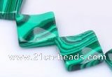 CMA09 15.5 inches 22mm rhombus imitate malachite beads Wholesale