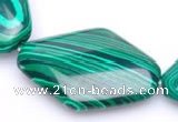 CMA11 23*30mm rhombus imitate malachite gemstone beads Wholesale