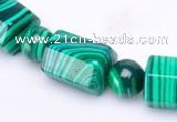 CMA14 8mm round & 10*14mm barrel shape imitate malachite beads