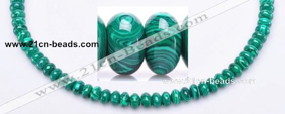 CMA16 5*8mm roundel imitate malachite gemstone beads Wholesale