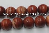 CMA205 15.5 inches 14mm round red malachite beads wholesale