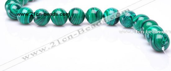 CMA21 15.5 inches 14mm round imitate malachite beads wholesale