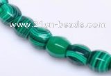 CMA24 8*10mm faceted drum imitate malachite beads Wholesale