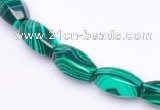 CMA25 8*14mm faceted drum imitate malachite beads Wholesale