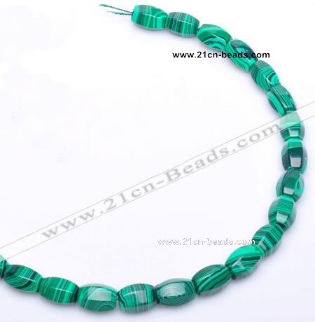 CMA26 10*14mm faceted drum imitate malachite beads Wholesale