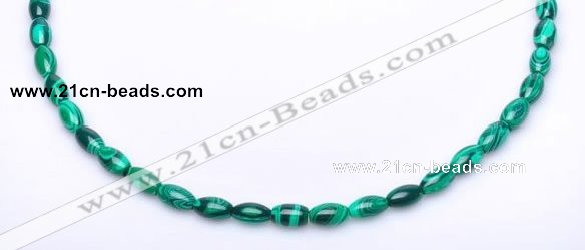 CMA28 15.5 inches 5*10mm rice imitate malachite beads Wholesale