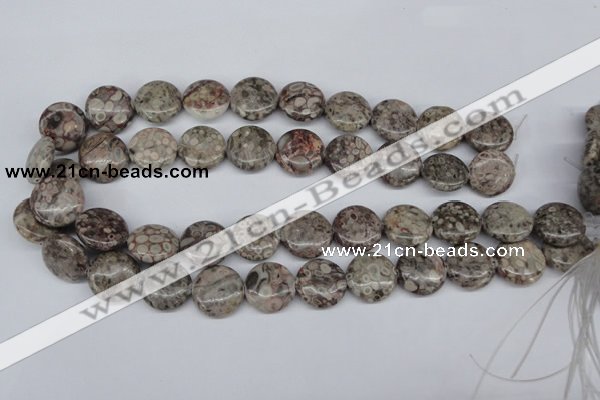 CMB10 15.5 inches 18mm flat round natural medical stone beads