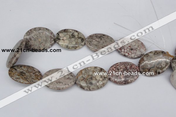 CMB18 15.5 inches 30*40mm oval natural medical stone beads
