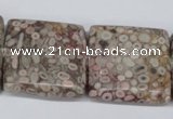 CMB24 15.5 inches 30*30mm square natural medical stone beads