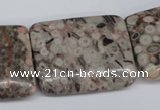 CMB29 15.5 inches 30*40mm rectangle natural medical stone beads