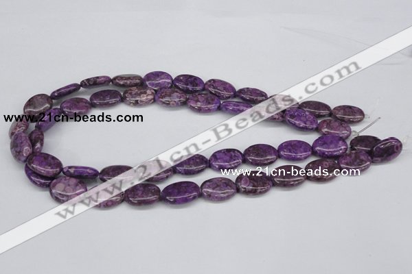 CMB36 15.5 inches 13*18mm oval dyed natural medical stone beads