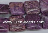 CMB39 15.5 inches 18*18mm square dyed natural medical stone beads