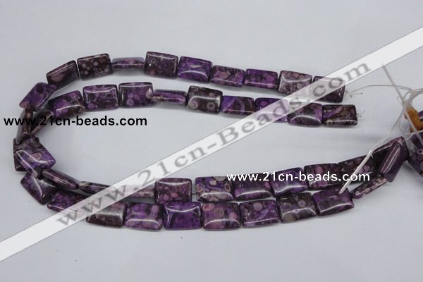 CMB40 15.5 inches 13*18mm rectangle dyed natural medical stone beads