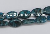 CMB46 15.5 inches 10*14mm oval dyed natural medical stone beads