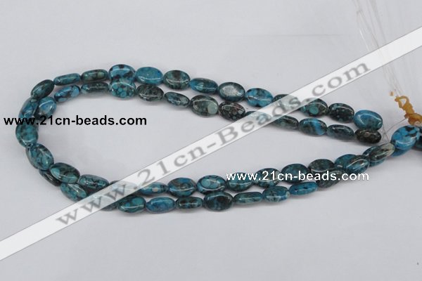 CMB46 15.5 inches 10*14mm oval dyed natural medical stone beads