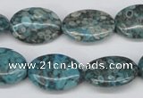 CMB49 15.5 inches 15*20mm oval dyed natural medical stone beads