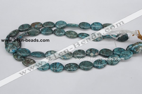 CMB49 15.5 inches 15*20mm oval dyed natural medical stone beads