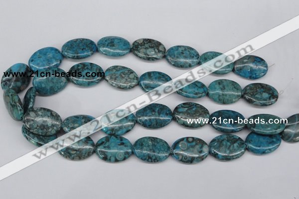 CMB50 15.5 inches 18*25mm oval dyed natural medical stone beads