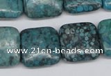 CMB54 15.5 inches 20*20mm square dyed natural medical stone beads