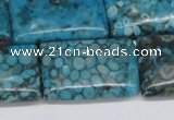 CMB59 15.5 inches 20*30mm rectangle dyed natural medical stone beads