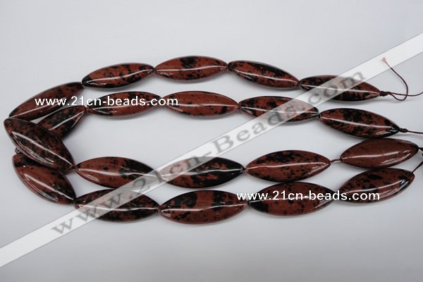 CME01 15.5 inches 15*40mm marquise mahogany obsidian beads